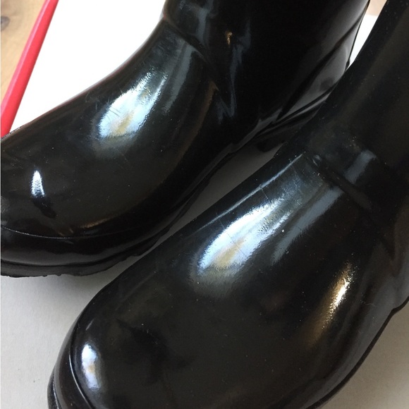 Hunter black gloss huntress boots (runs large) - Picture 8 of 11